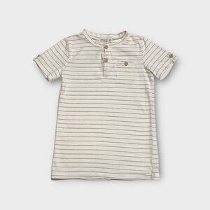 Sawyer & Finn 7/8 Striped Tab Tee